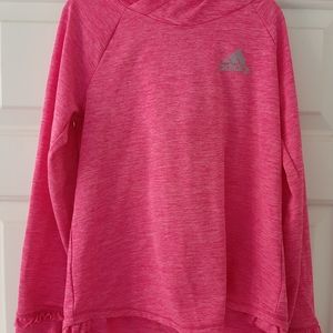 Girls adidas brand athletic hoodie. Pink